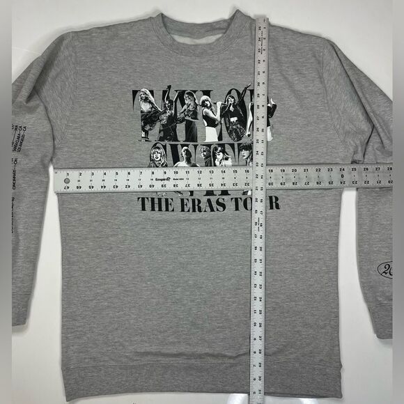 Taylor Swift The Eras Tour 2023 Graphic Crewneck Sweatshirt Women XXL Gray Music - Picture 7 of 7